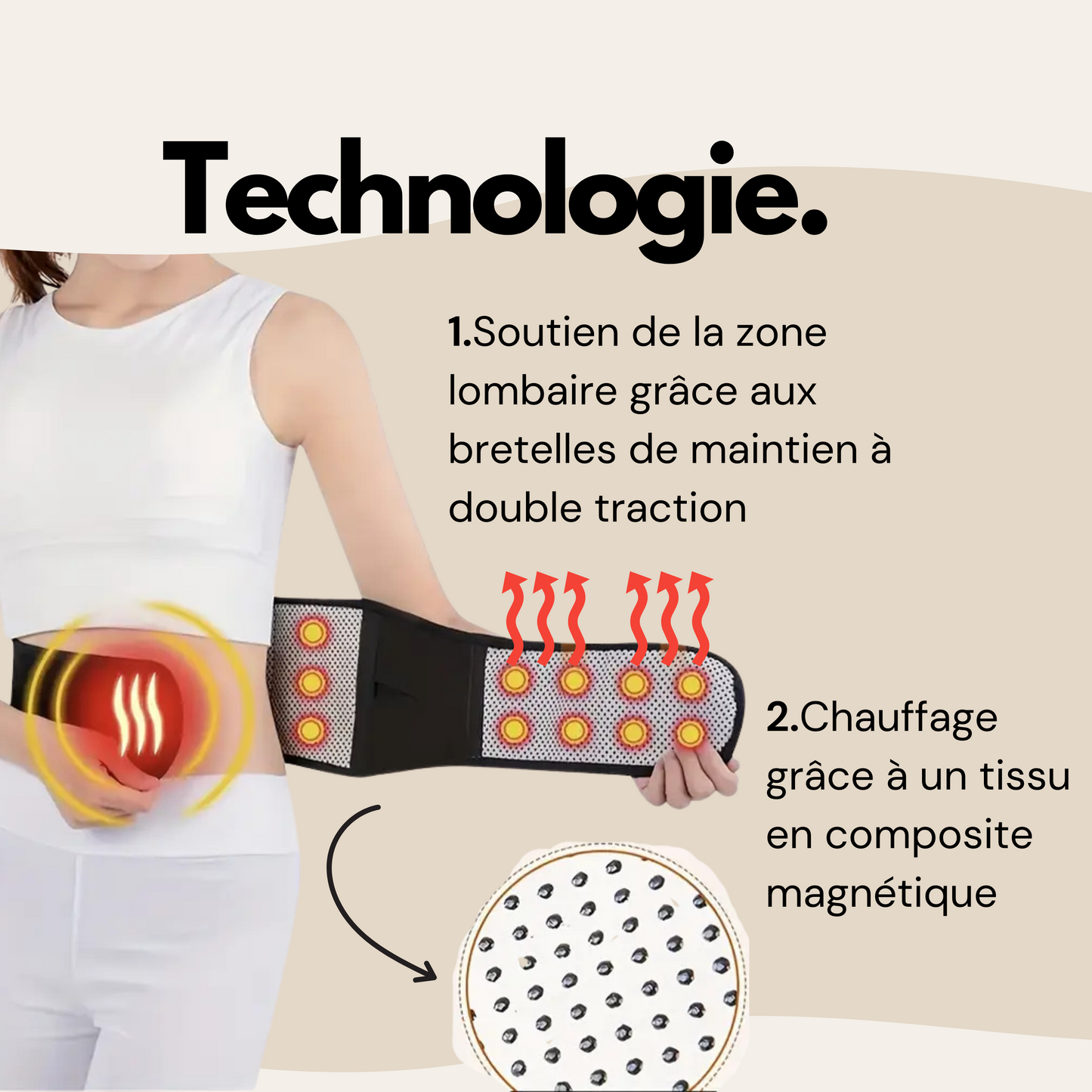 Ceinture Lombaire Auto-chauffante
